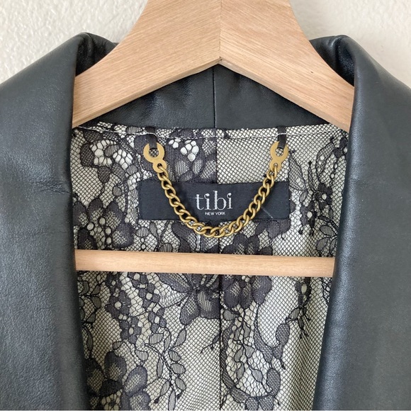 Tibi Tuxedo Jacket with Leather Lapels - Picture 5 of 13